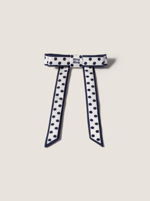 Miu Miu Twill hair clip