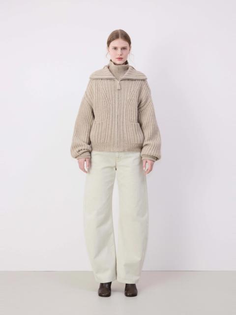 Lemaire TRUCKER COLLAR ZIPPED CARDIGAN