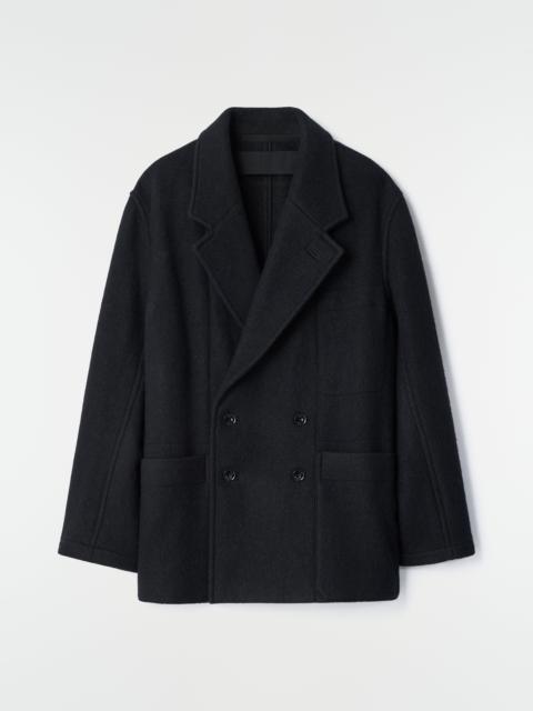 Lemaire SHORT DOUBLE-BREASTED COAT IN FELTED WOOL ALPACA