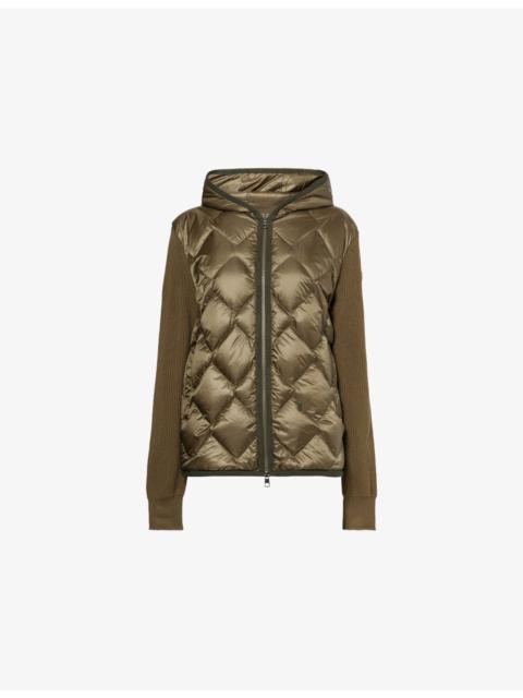 Moncler Tricot Quilted Knitted Jacket
