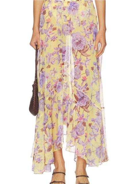 PatBO Peony Print Maxi Skirt