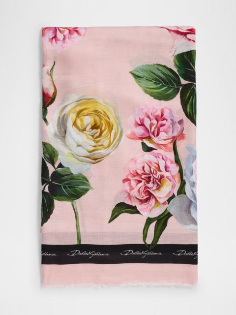 Dolce & Gabbana Floral Silk-Blend Stole