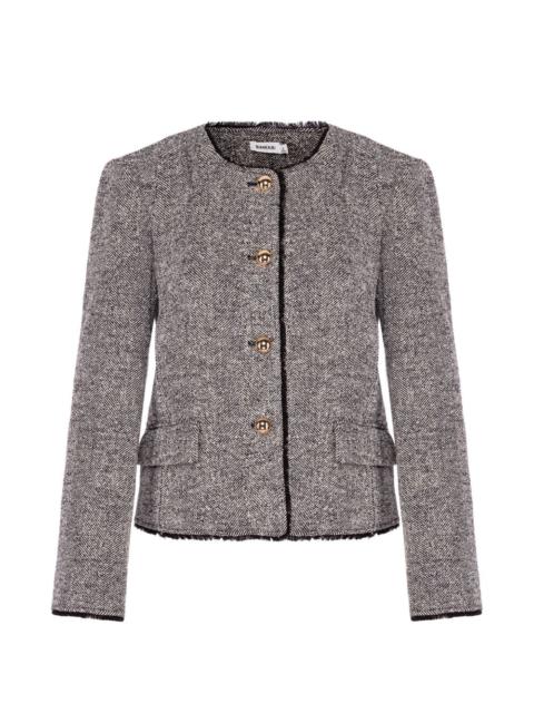 SIMKHAI herringbone fitted jacket