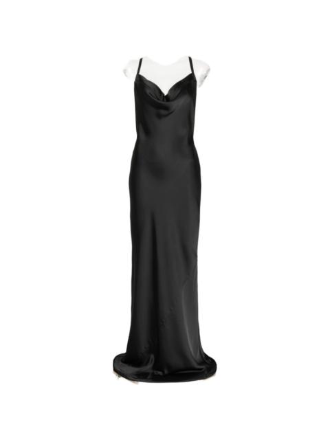 NORMA KAMALI cross-back bias-cut maxi dress