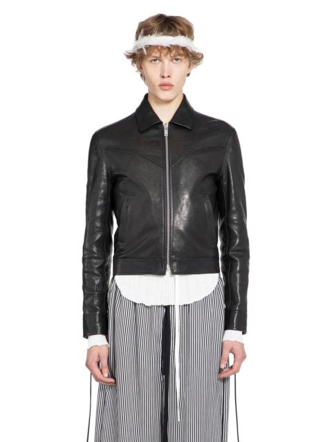 Ann Demeulemeester Ulv Western Jacket In Leather