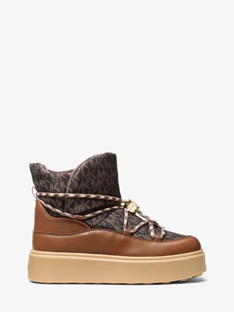 MICHAEL KORS Romey Mixed-Media Lace-Up Boot