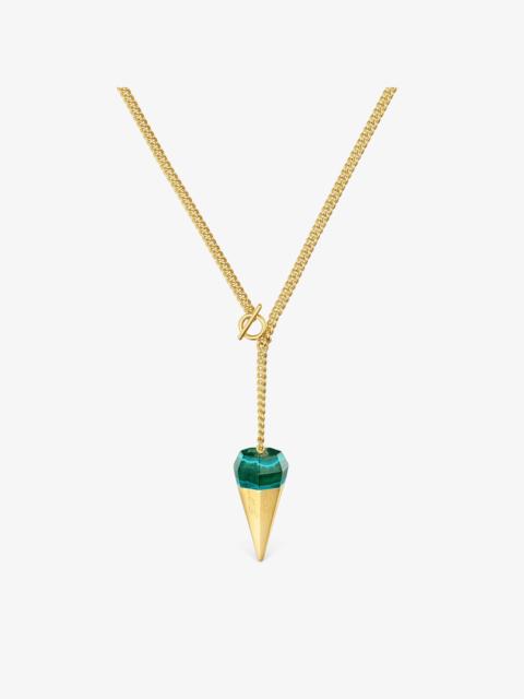 TOUS Short 18K gold vermeil Necklace with chrysocolla malachite TOUS X LEA COLOMBO
