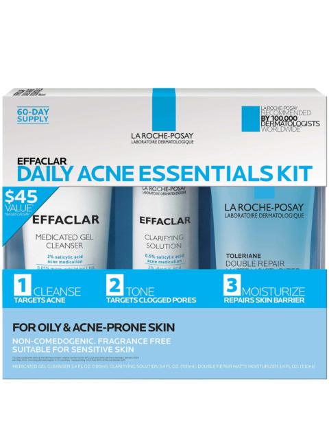 LA ROCHE-POSAY La Roche-Posay Effaclar Acne Daily Essentials Kit ($45 Value)