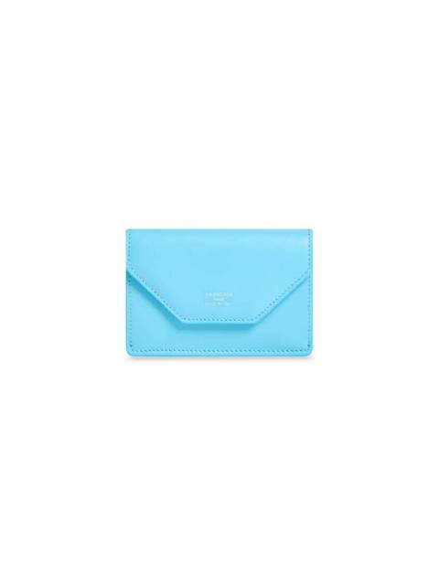 BALENCIAGA Women's Envelope Mini Wallet  in Blue Sky