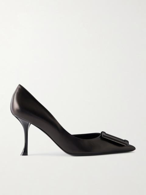 Roger Vivier Viv Ville 85 Buckled Leather Pumps