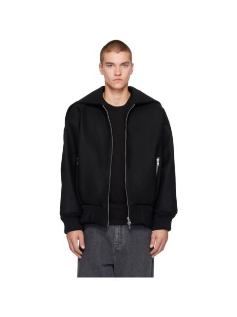 Simone Rocha Black Oversized Split Hood Jacket