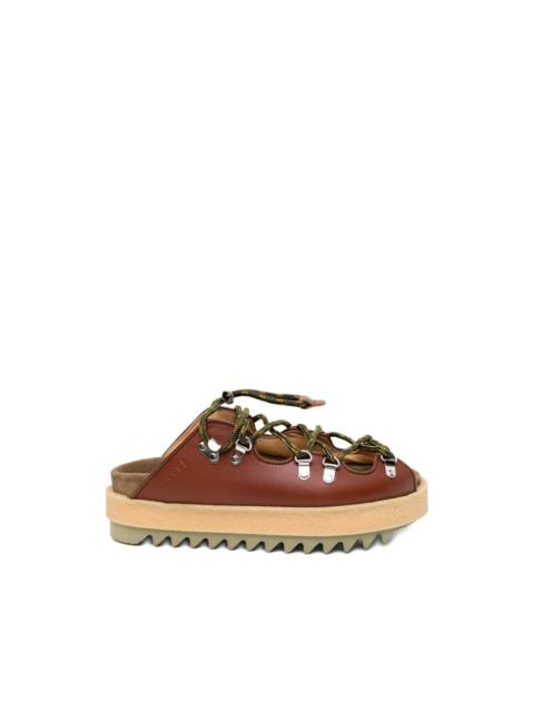 sacai lace-up sandals