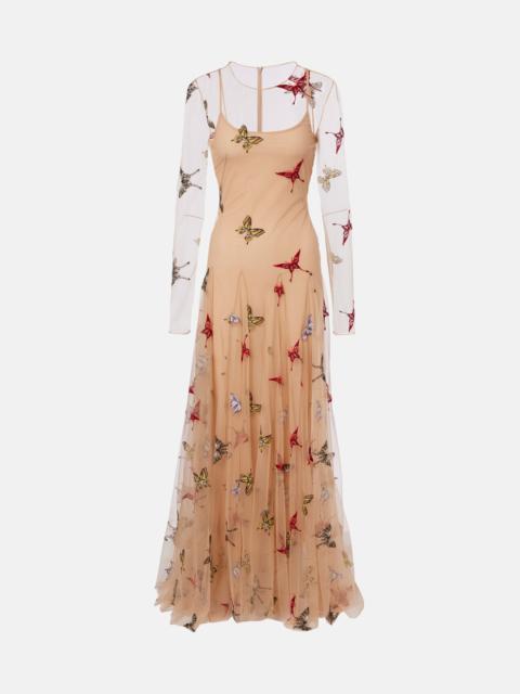 Blumarine Patch-appliqué maxi dress