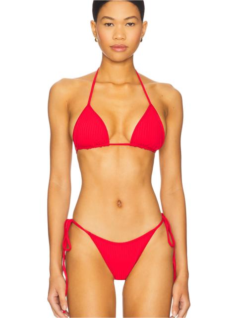 Frankies Bikinis Nick Ribbed Bikini Top