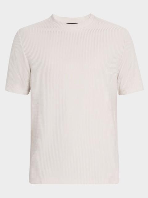 REISS Men's Argon Stripe Textured Crewneck T-Shirt
