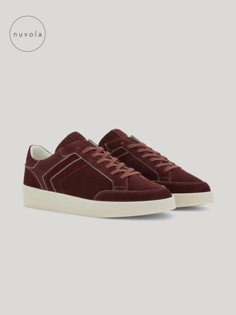 Canali CANALI NUVOLA BURGUNDY SUEDE SNEAKERS