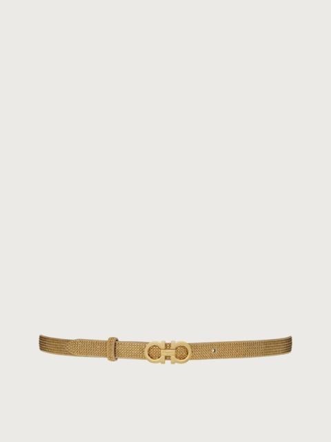 FERRAGAMO CRYSTAL-EMBELLISHED ADJUSTABLE BELT