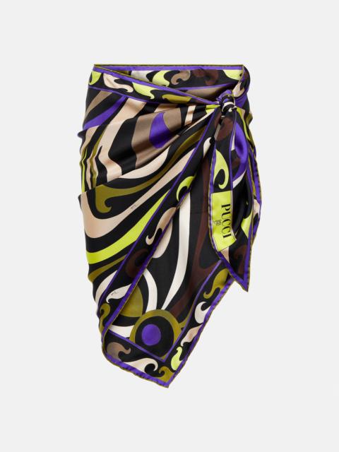 PUCCI Printed silk twill scarf