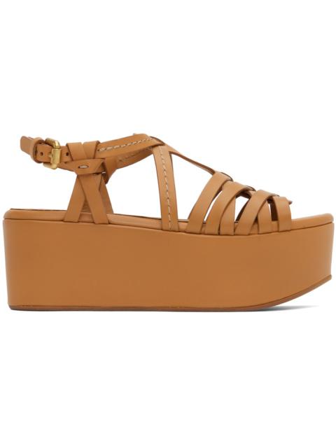 See by Chloé Tan Sierra Heeled Sandals