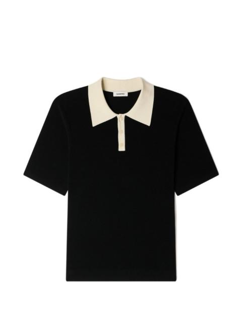 Sandro collared short-sleeve polo shirt