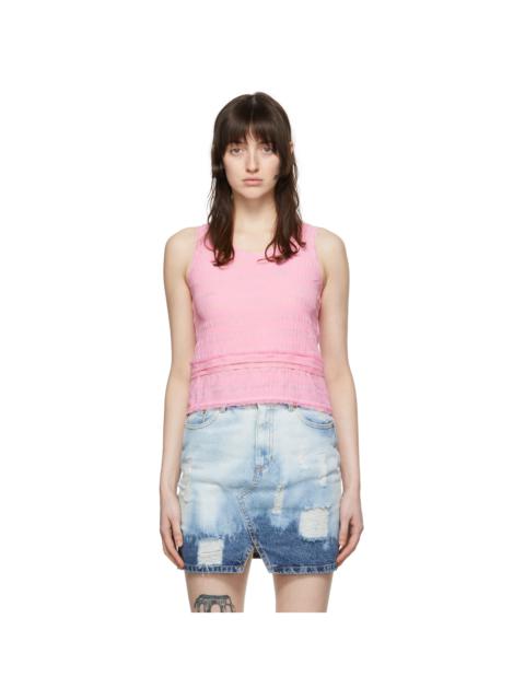 SJYP Pink Polyester Tank Top