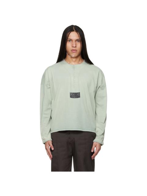 Kiko Kostadinov Green Sargo Long Sleeve Henley