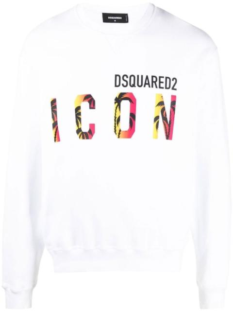 Icon topical logo-print sweatshirt