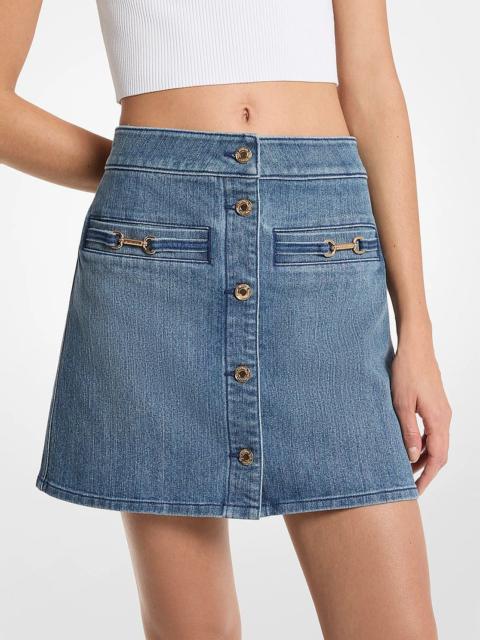 MICHAEL KORS Carson Denim Mini Skirt