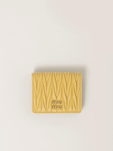 Miu Miu Small matelassé nappa leather wallet