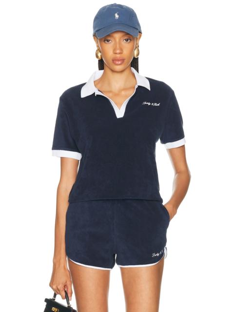 Sporty & Rich Signature Logo Terry Polo