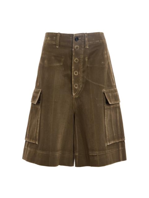Calvin Klein Collection Oversized Cotton Cargo Shorts