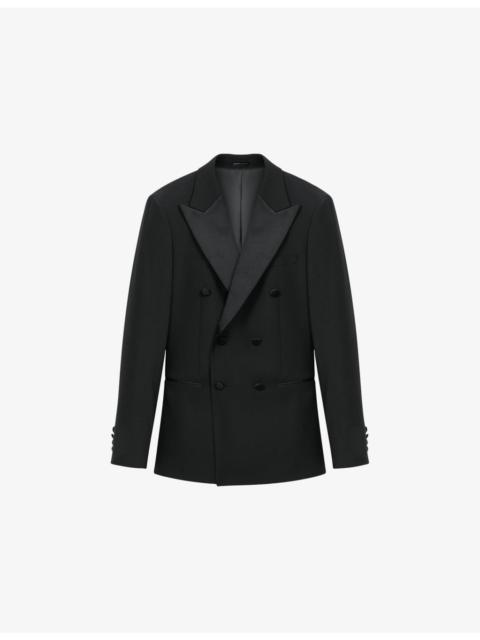 REISS Poker double-breasted stretch wool-blend jacket