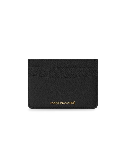 MAISON de SABRÉ Women's Leather Card Holder - Black Caviar