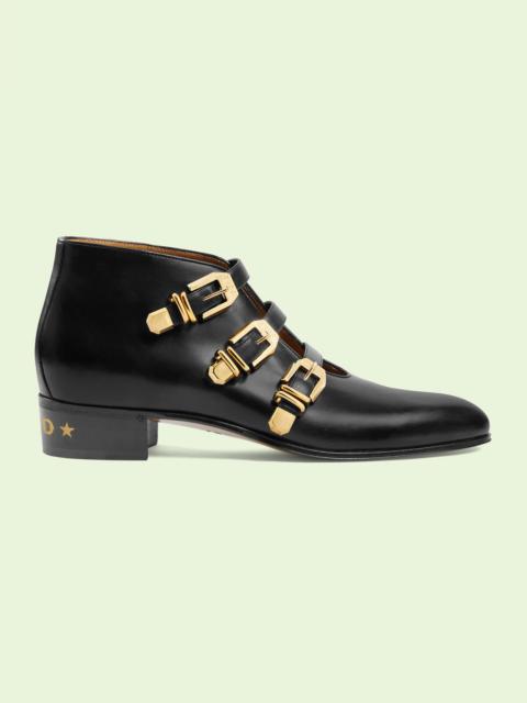 Men's buckle ankle boots