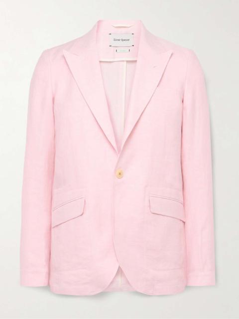 Oliver Spencer Wyndhams Unstructured Linen Suit Jacket