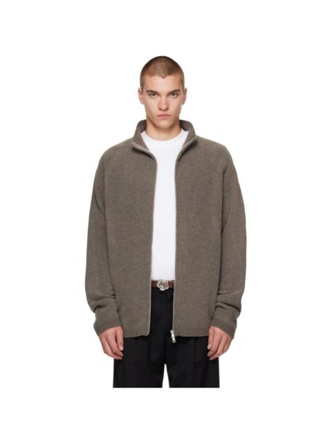Our Legacy Taupe Line Zip Sweater