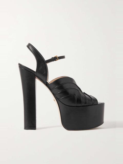 GUCCI Keyla leather platform sandals