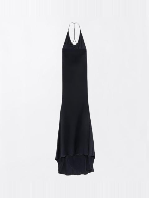 TOM FORD PEACH-FEEL SILK SATIN HALTERNECK EVENING DRESS