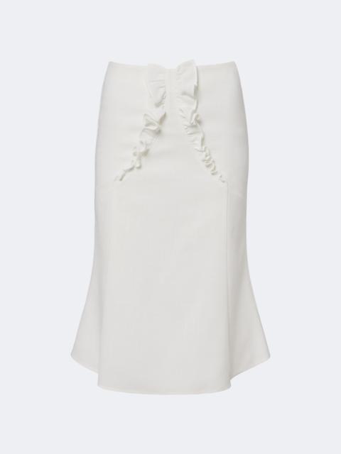 SHUSHU/TONG Bow-detail ruffled midi skirt
