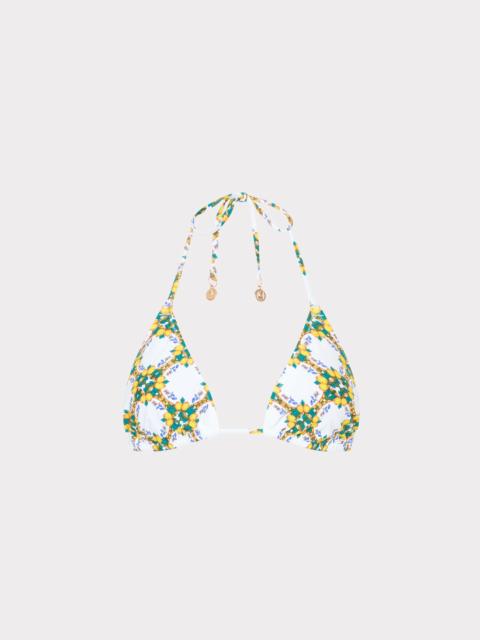 MILLY Lemon Tile Bikini Top