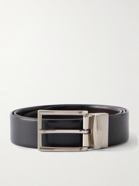 OFFICINE CREATIVE OC Strip/104 Reversible Leather Belt Black