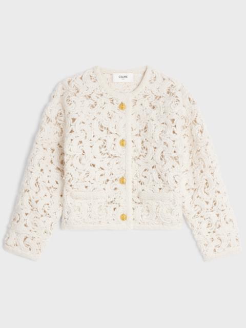 CELINE cardigan jacket in cornelly wool