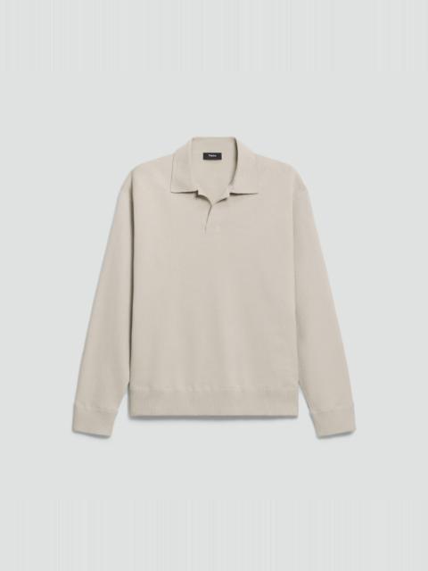 Theory Open Collar Sweater in Light Bilen