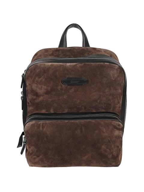 Brioni Via Veneto suede leather backpack