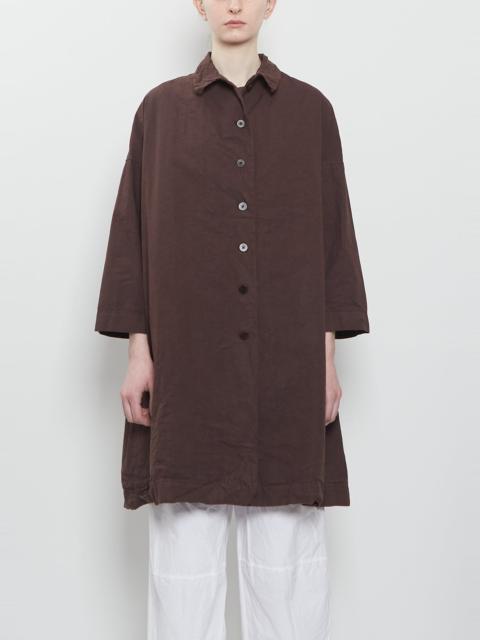 ALBUM DI FAMIGLIA Compact Cotton Easy Coat — Grape