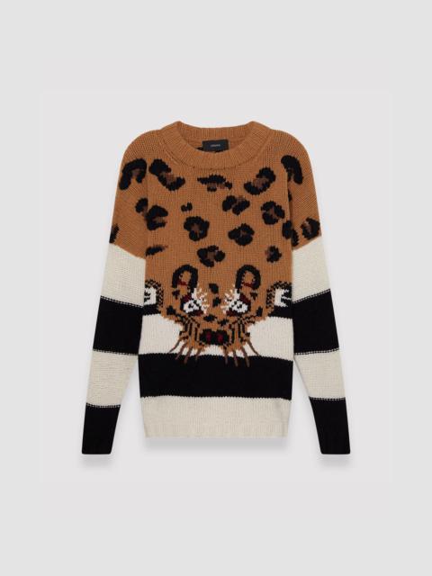 JOSEPH Leopard Knit Round Neck Jumper