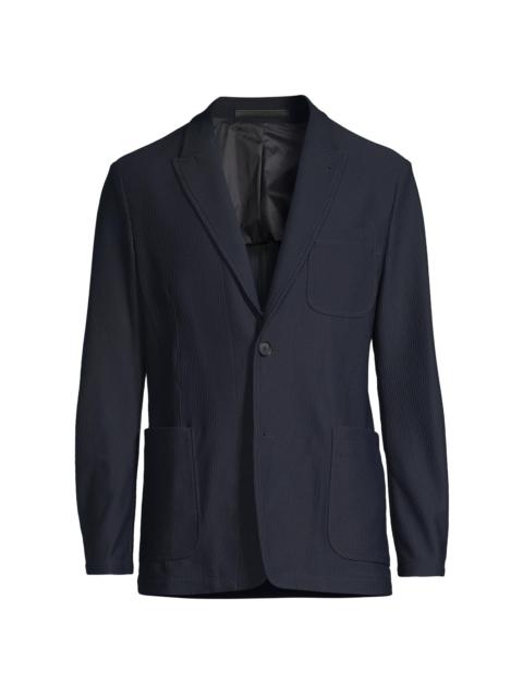GIORGIO ARMANI Men's Peak-Lapel Two-Button Blazer - Blue