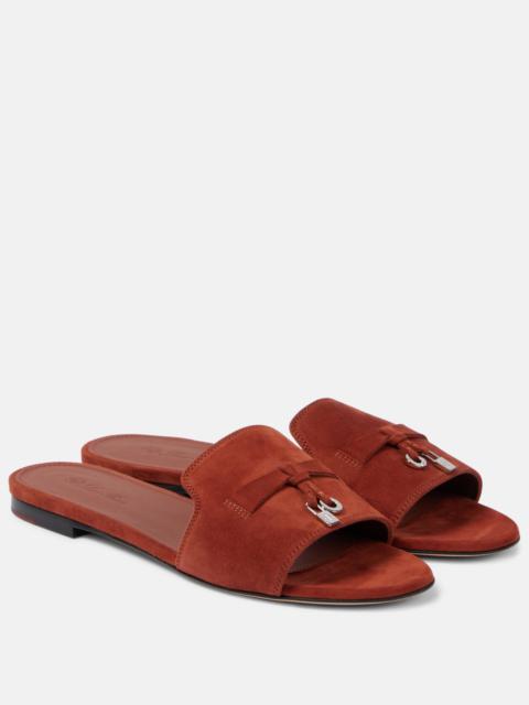 Loro Piana Summer Charms suede sandals