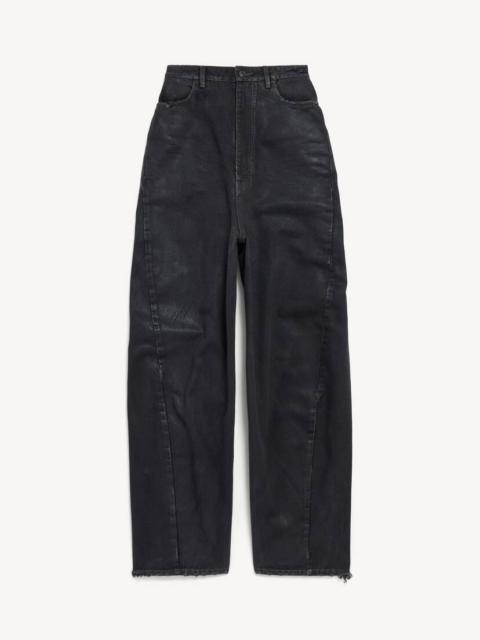 BALENCIAGA Women's High Waist Barrel Twisted Seam Pants in Vintage Black