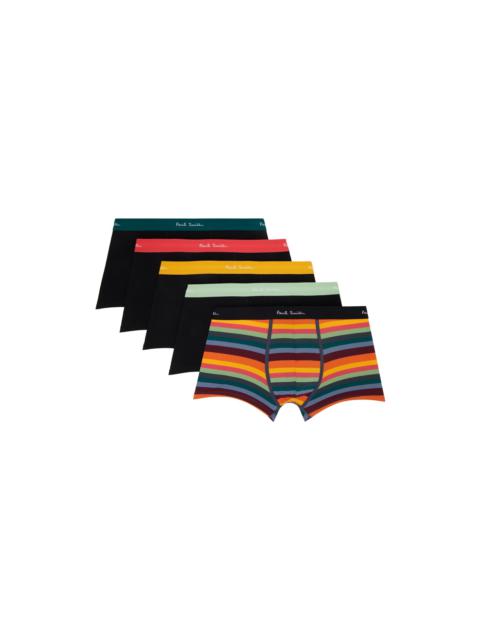 Paul Smith Five-Pack Multicolor 'Artist Stripe' Boxers